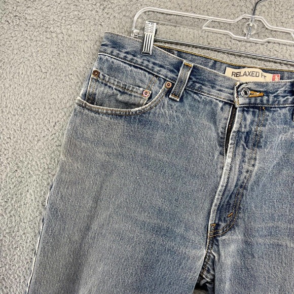 Levi's 550 Jeans Mens 36x32 Blue Denim Cotton Straight Leg Relaxed Fit 35x30 - Picture 5 of 16